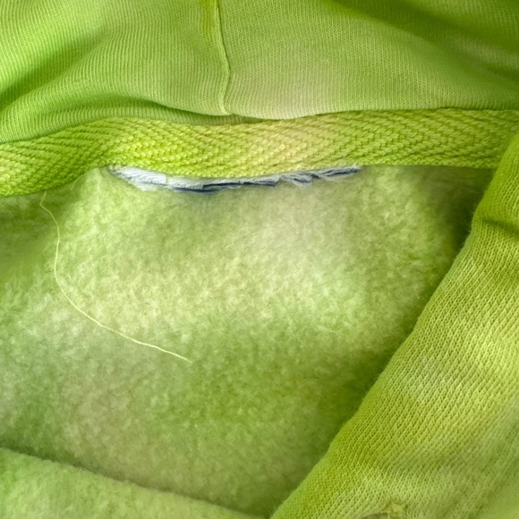 Champion Womens Neon Green Tie Dye Pullover Hoodie Fleece Sweatshirt Athleisure - Picture 2 of 6